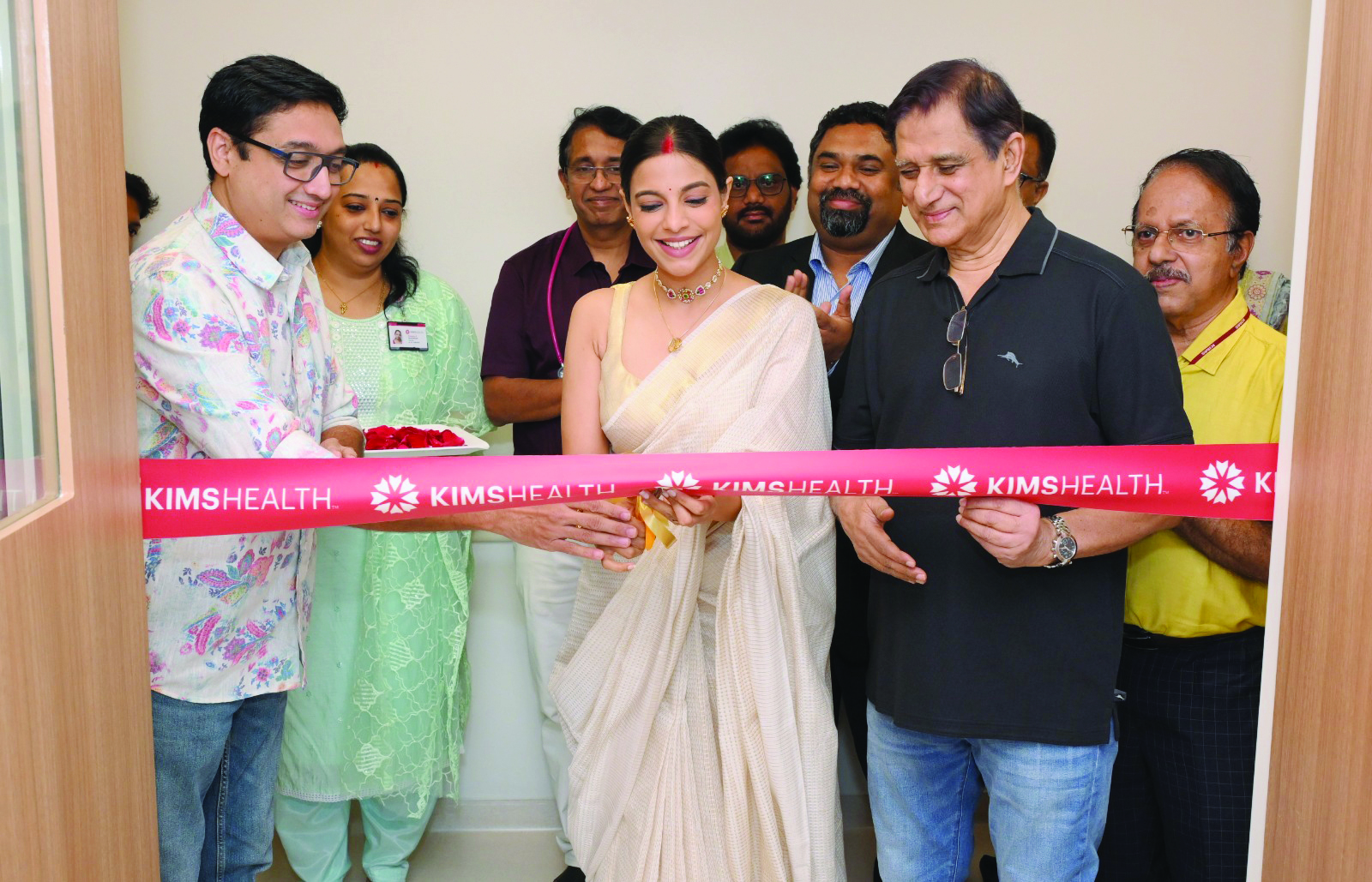 Inauguration of the human breast milk donor bank at KIMSHEALTH, Trivandrum, by actor and writer Santhi Mayadevi in the presence of actor Sarath Das and Dr. M.I. Sahadulla.